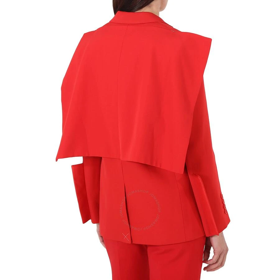 商品Burberry|Ladies Bright Red Grain De Poudre Wool Panel Detail Tailored Blazer Jacket,价格¥1668,第3张图片详细描述