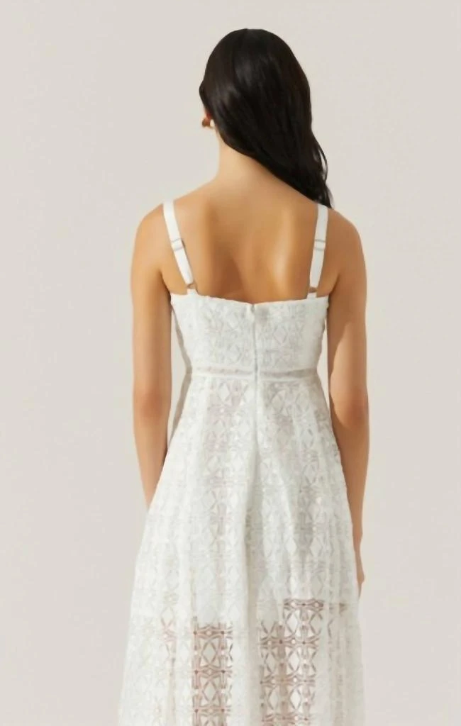 商品ASTR|Tenna Lace Bustier Midi Dress In White,价格¥1151,第2张图片详细描述