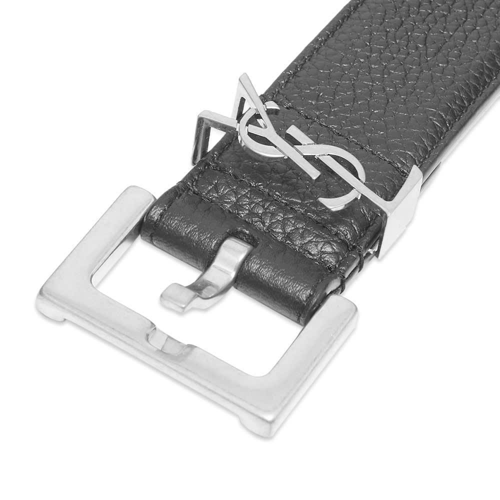 商品Yves Saint Laurent|Saint Laurent Metal Logo Grain Leather Belt,价格¥3415,第4张图片详细描述