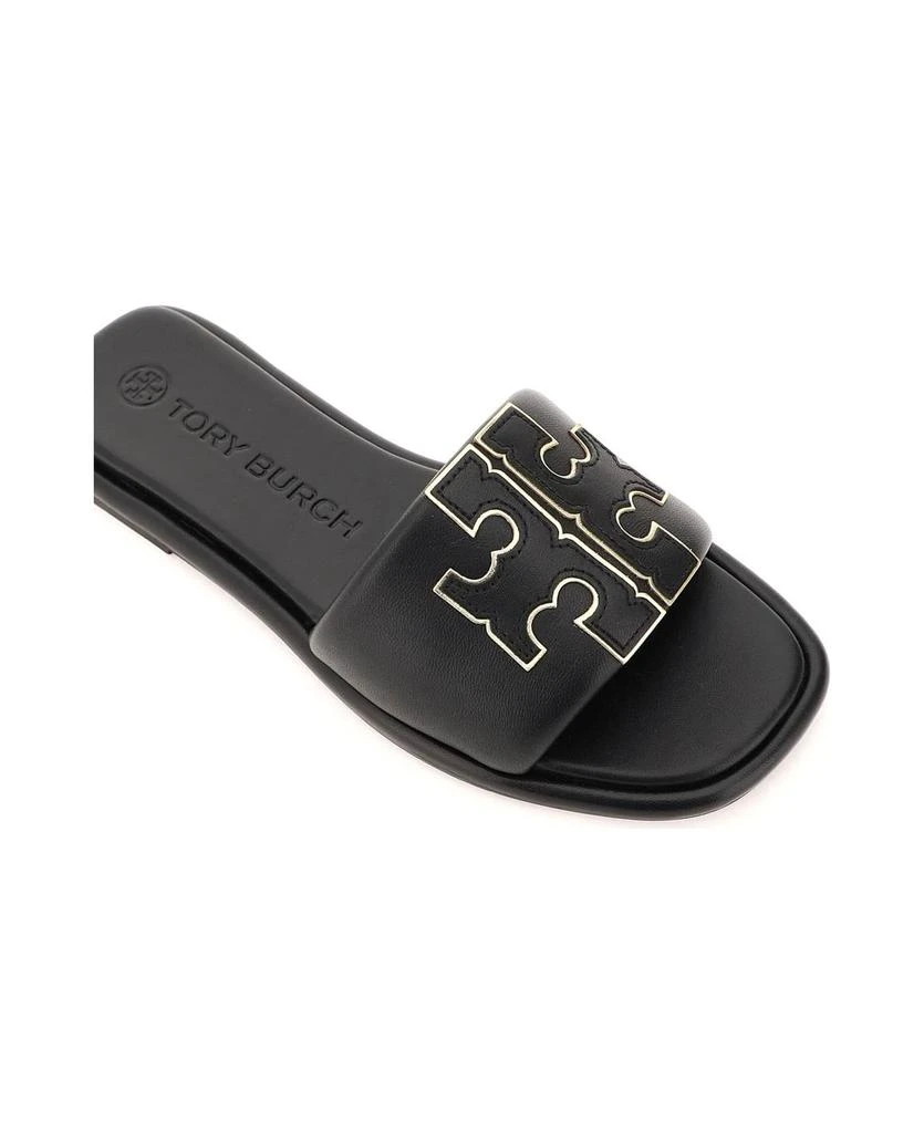 商品Tory Burch|'double T' Leather Sliders,价格¥1404,第4张图片详细描述