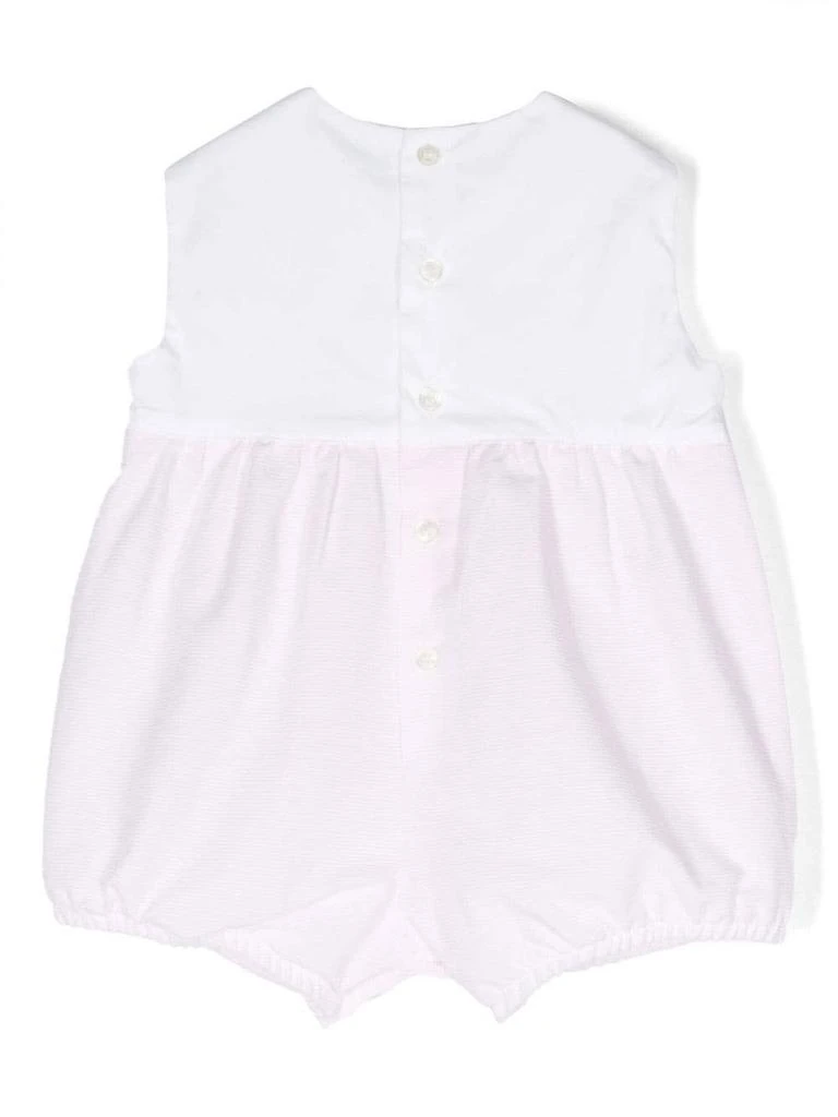 商品IL GUFO|Il Gufo Pink And White Ottoman Cotton Romper,价格¥1001,第2张图片详细描述