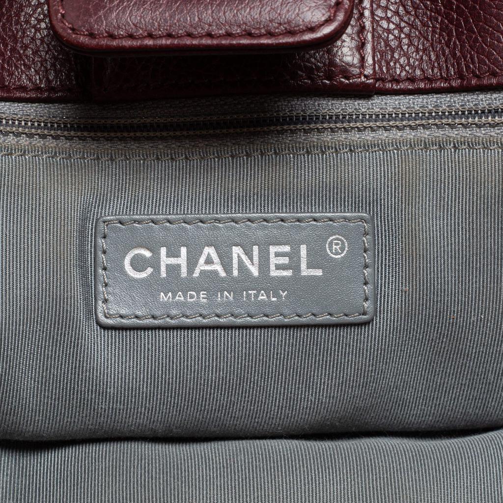 Chanel Burgundy Leather Cerf Tote商品第10张图片规格展示