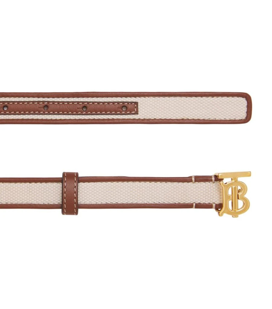 商品Burberry|Canvas and Leather TB Monogram Belt,价格¥3674,第3张图片详细描述