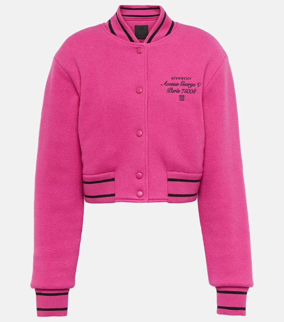 商品Givenchy|Logo刺绣羊毛飞行员夹克,价格¥18572,第1张图片