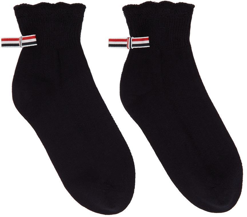 商品Thom Browne|Navy Cotton Socks,价格¥930,第1张图片