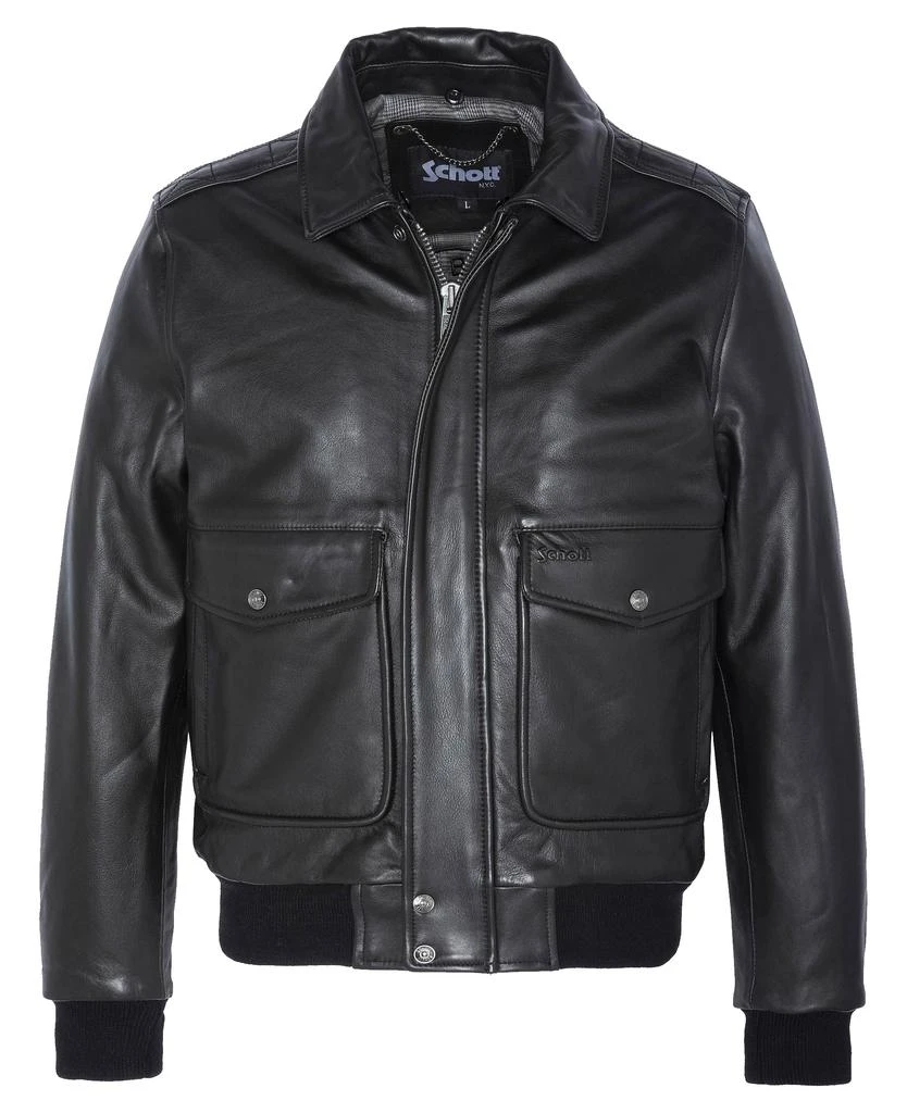 商品Schott|Schott NYC LC5331X Vintage Pilot Jacket Antic Black,价格¥3993,第1张图片