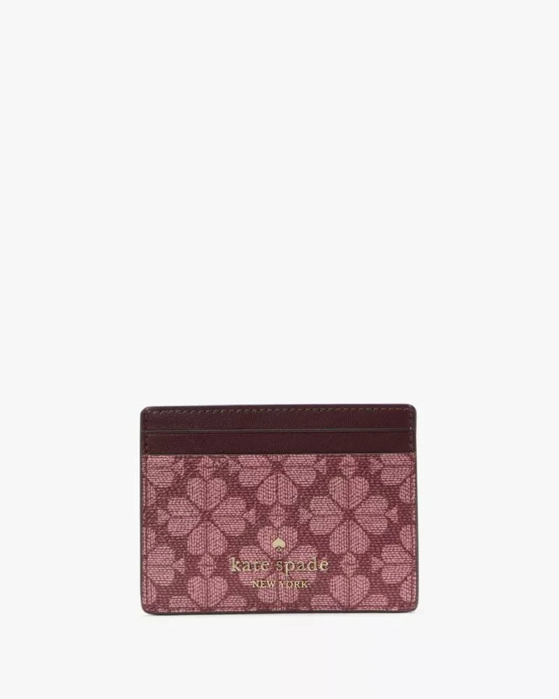 商品Kate Spade|Signature Spade Flower Small Slim Card Holder,价格¥219,第4张图片详细描述