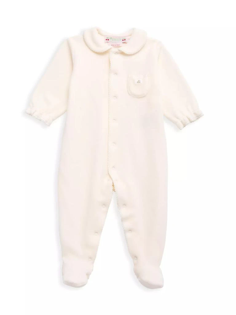 商品Bonpoint|Baby Girl's Collared Velour Footie,价格¥1303,第1张图片详细描述