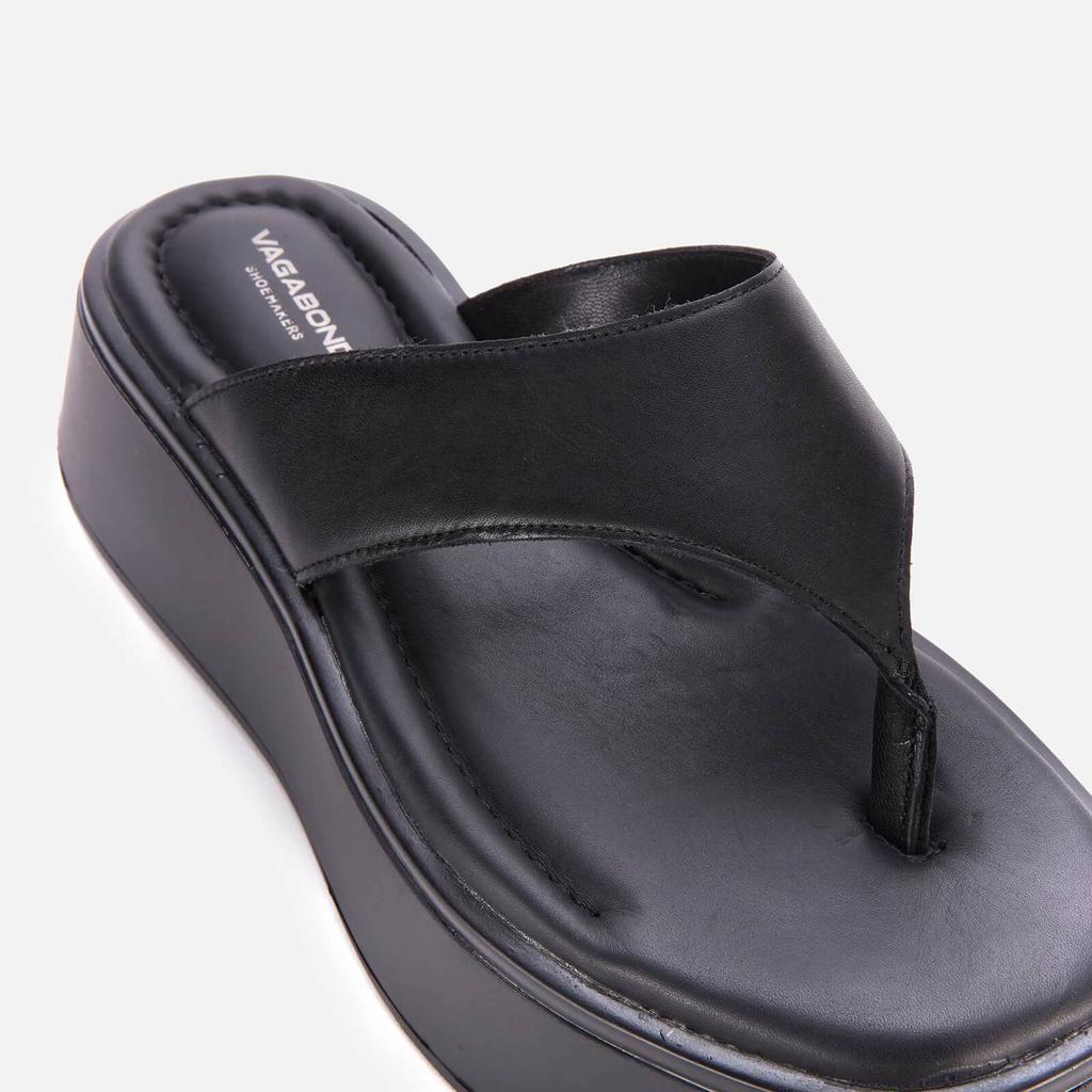 Vagabond Women's Courtney Leather Toe Post Sandals - Black/Black商品第4张图片规格展示