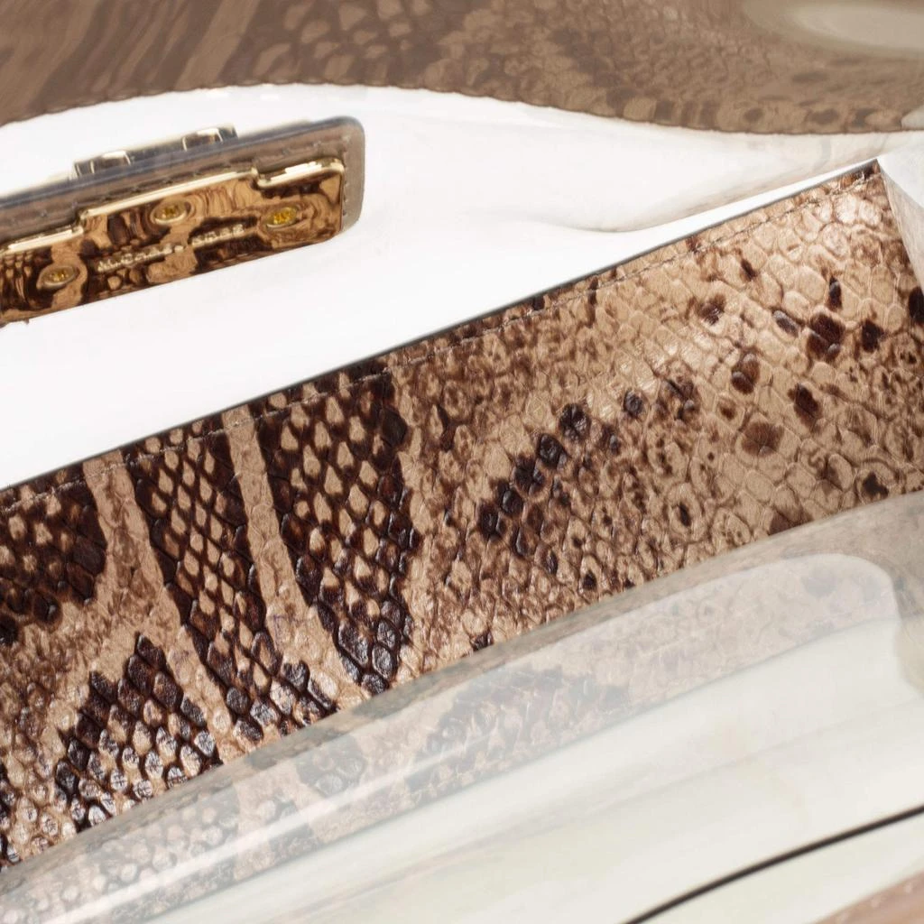 Michael Kors Beige/Brown Python Embossed Leather And PVC Sloan Top Handle Bag 商品