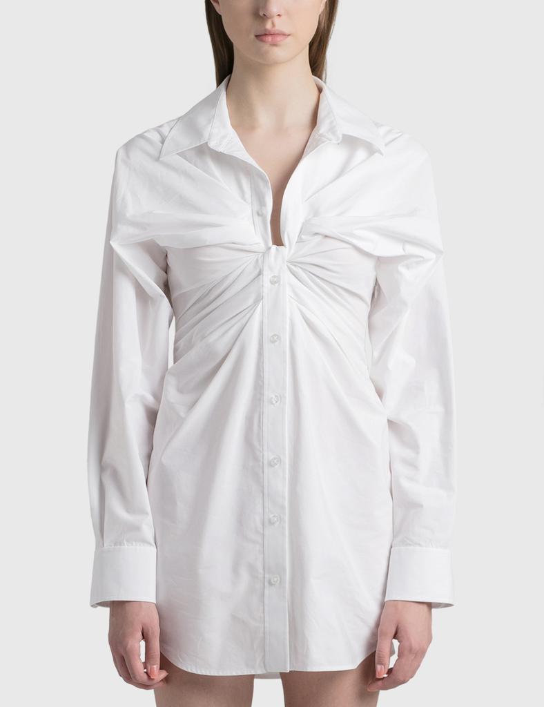 商品Alexander Wang|TWIST FRONT SHIRT DRESS,价格¥3389,第1张图片
