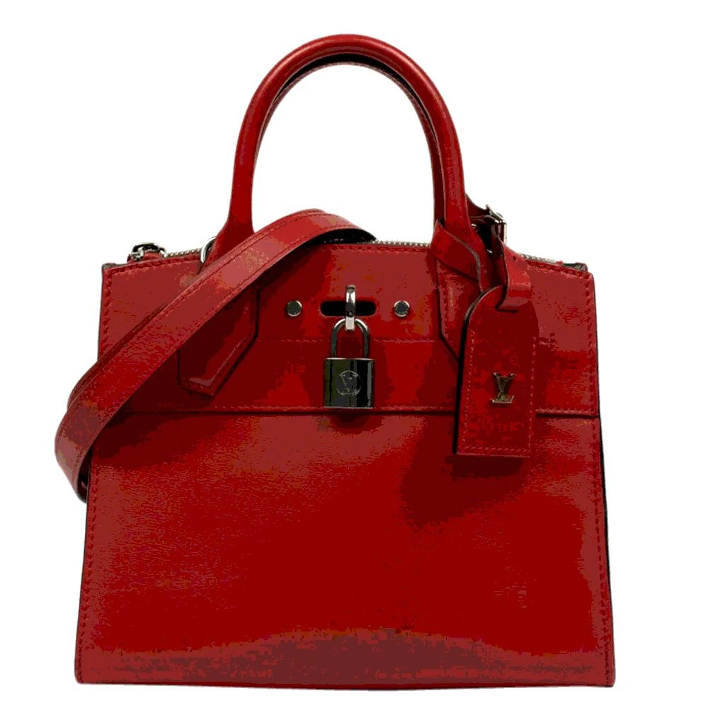 商品[二手商品] Louis Vuitton|Louis Vuitton Red Leather City Steamer Bag,价格¥19052,第1张图片