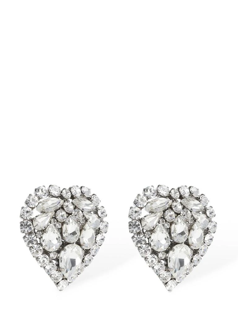 商品Alessandra Rich|Crystal Heart Earrings,价格¥1224,第2张图片详细描述