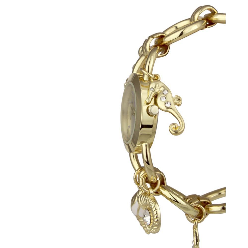 商品Charter Club|Women's Gold-Tone Mixed Metal Sea Life Charm Bracelet Watch, 27mm, Created for Macy's,价格¥118,第6张图片详细描述