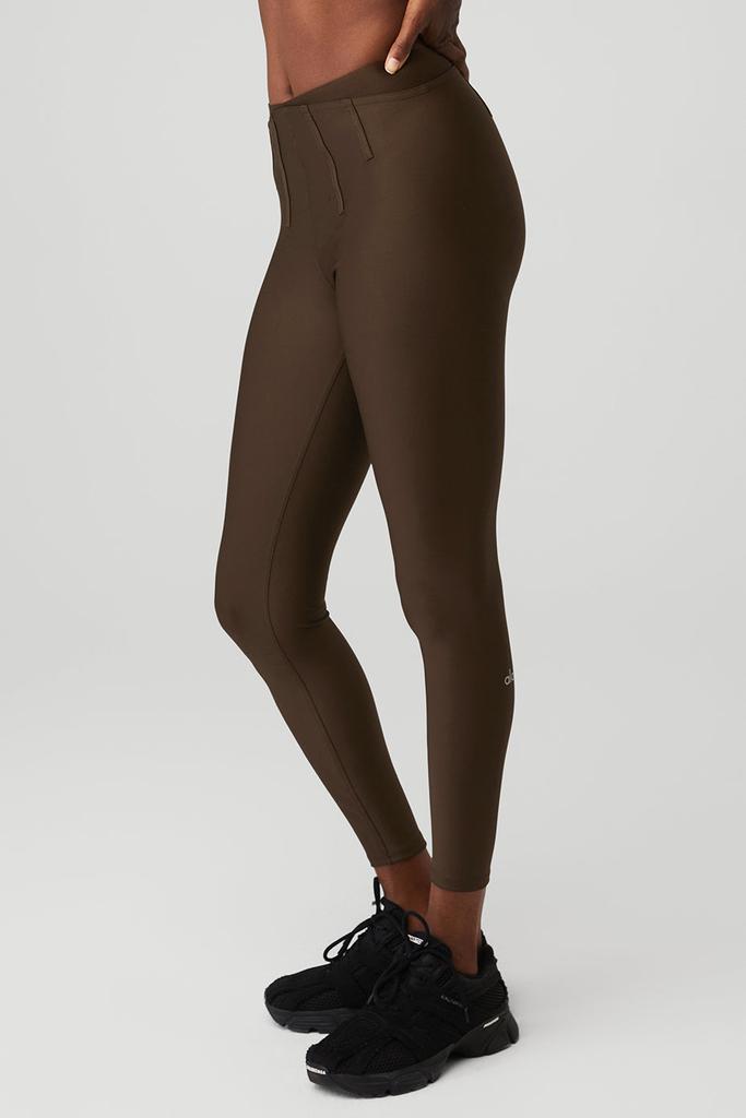 商品Alo|Airlift High-Waist 7/8 Corset Legging - Espresso,价格¥959,第3张图片详细描述