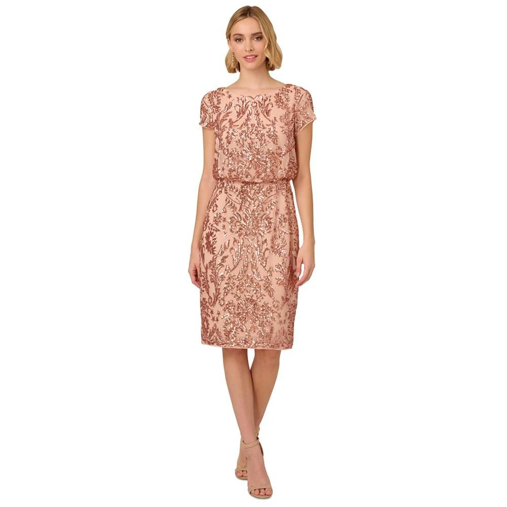 商品Adrianna Papell|Women's Sequin-Embellished Dress,价格¥1041,第3张图片详细描述