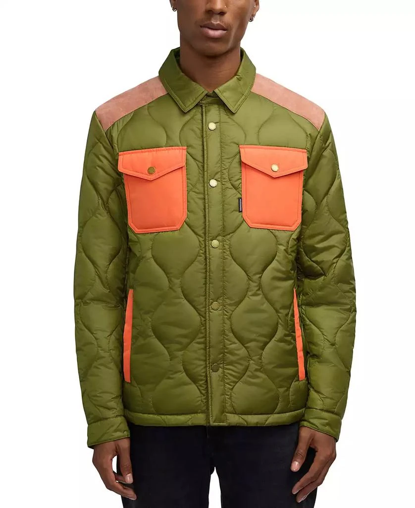 商品Scotch & Soda|Ivik Padded Colorblocked Snap Front Shirt Jacket,价格¥1149,第1张图片