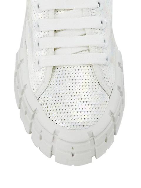 商品Prada|Paillettes Wheel Lug-Sole Platform Sneakers,价格¥7827,第6张图片详细描述