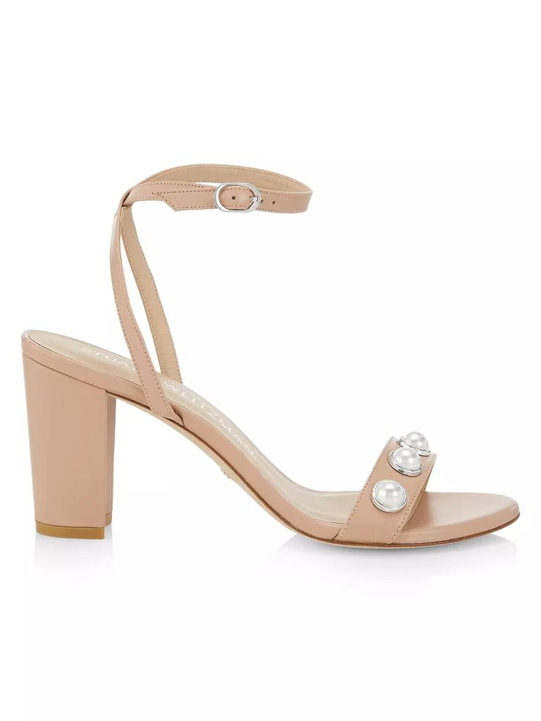 商品Stuart Weitzman|Nearlybare Portia 85MM Leather Sandals,价格¥1483,第1张图片