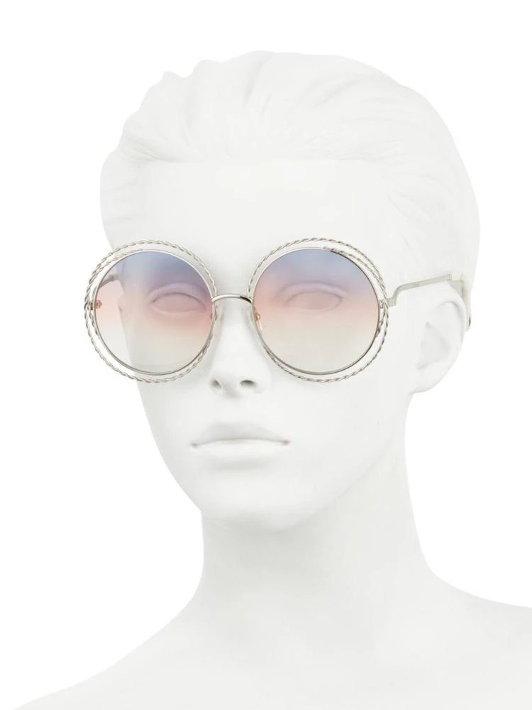 商品Chloé|62MM Carlina 圆形渐变墨镜,价格¥3197,第2张图片详细描述