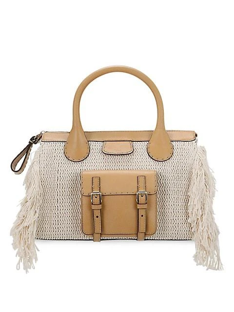 商品Chloé|Medium Edith Fringe Knit Tote,价格¥14846,第1张图片