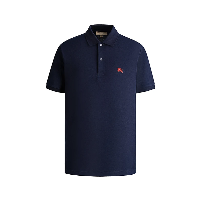 商品Burberry|【现货】博柏利 经典款 OXFORD ABOWN系列 男士海军蓝色纯棉Polo衫80362481,价格¥1548,第1张图片