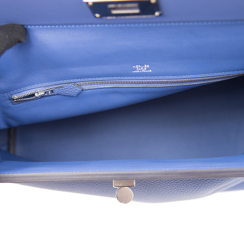 Hermès 爱马仕 女士蓝色手提包 242435CMAATG商品第3张图片规格展示