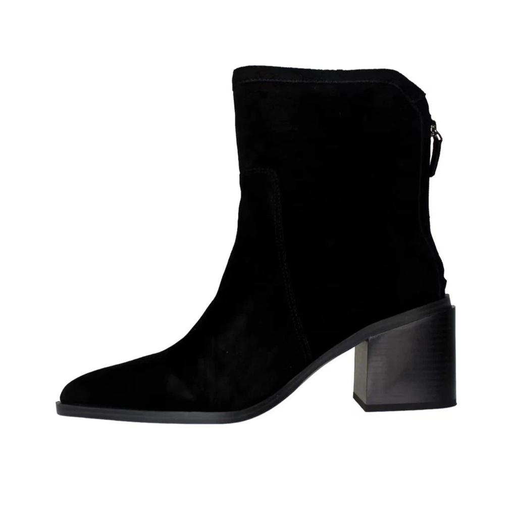 Kortimy Boot Damen-Stiefelette aus schwarzem Wildleder mit Blockabsatz HAWK1989 image 2