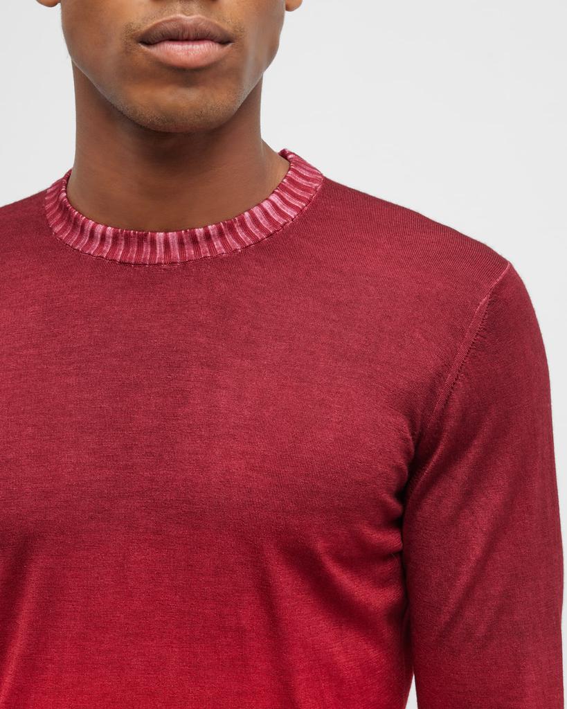 Men's Cashmere-Silk Ombré Crewneck Sweater商品第7张图片规格展示