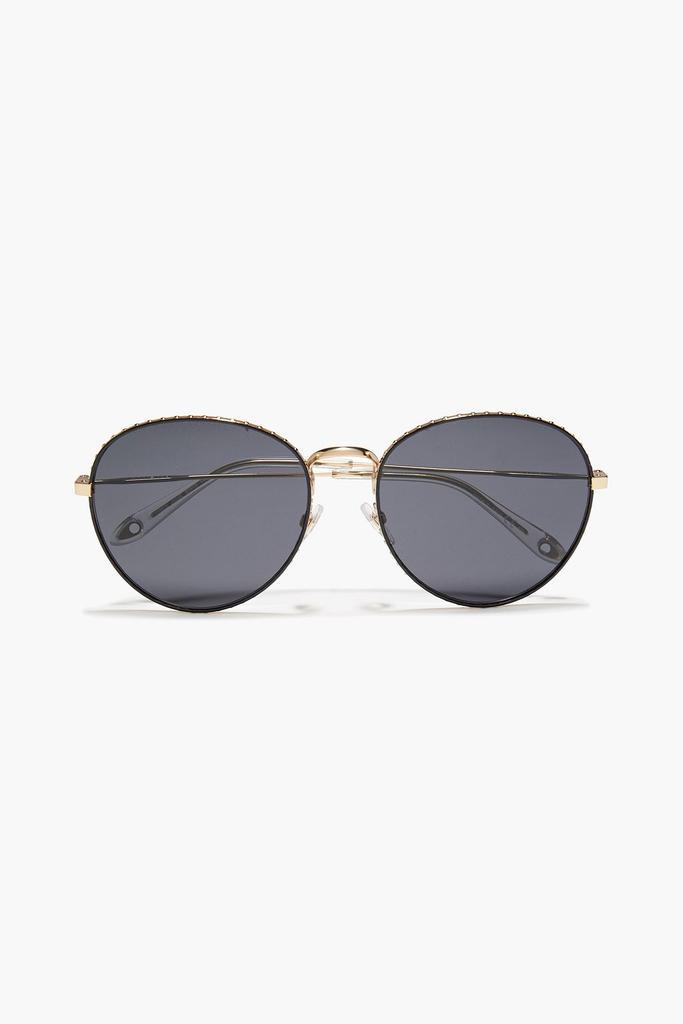 商品Givenchy|Aviator-style studded gold-tone sunglasses,价格¥1539,第1张图片