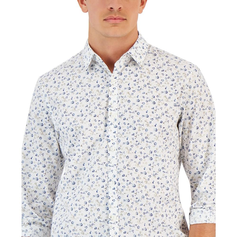 Men's Georgie Floral Print Shirt, Created for Macy's商品第3张图片规格展示
