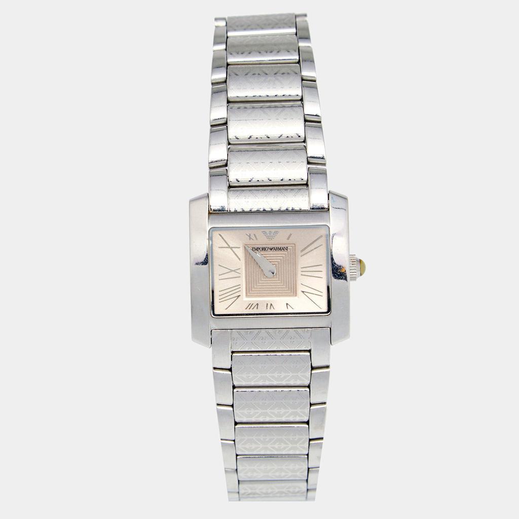 商品[二手商品] Emporio Armani|Emporio Armani Champagne Stainless Steel AR5709 Women's Wristwatch 27 mm,价格¥777,第1张图片