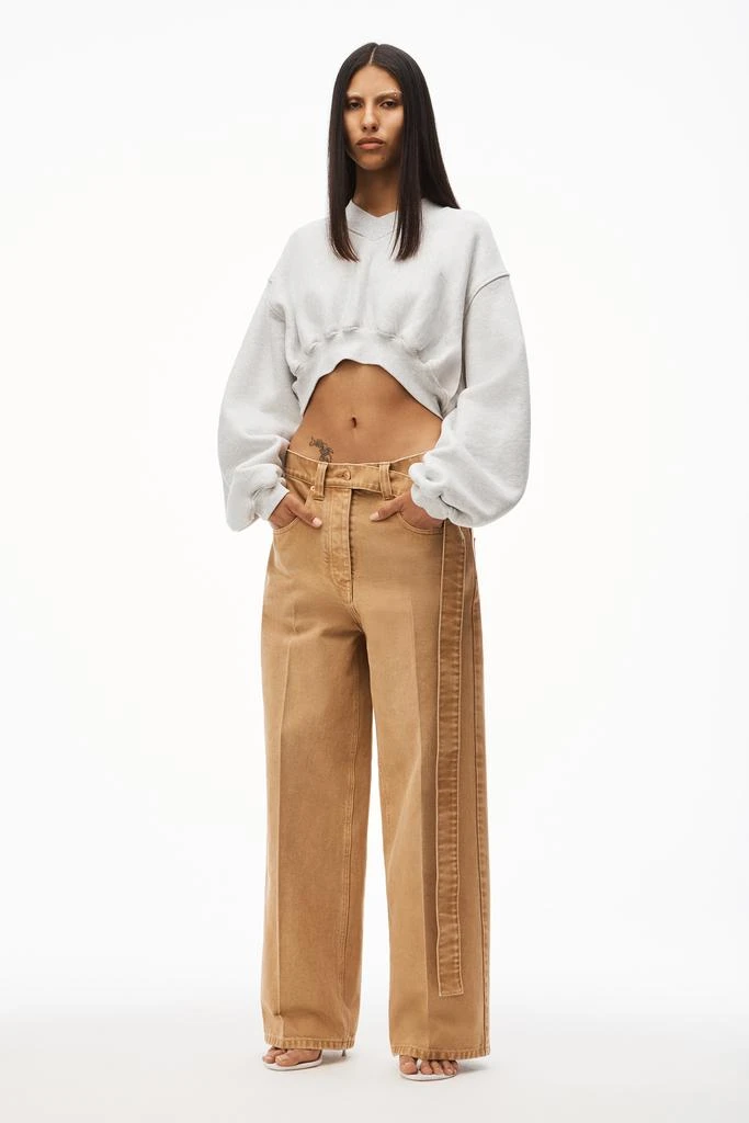 V-NECK CROPPED PULLOVER IN CLASSIC TERRY 商品