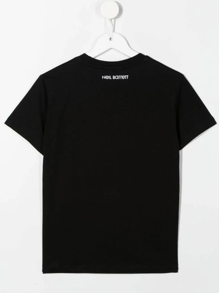 商品Neil Barrett|Neil Barrett Kids Black T-shirt With Colorful Thunderbolt Print,价格¥590,第2张图片详细描述
