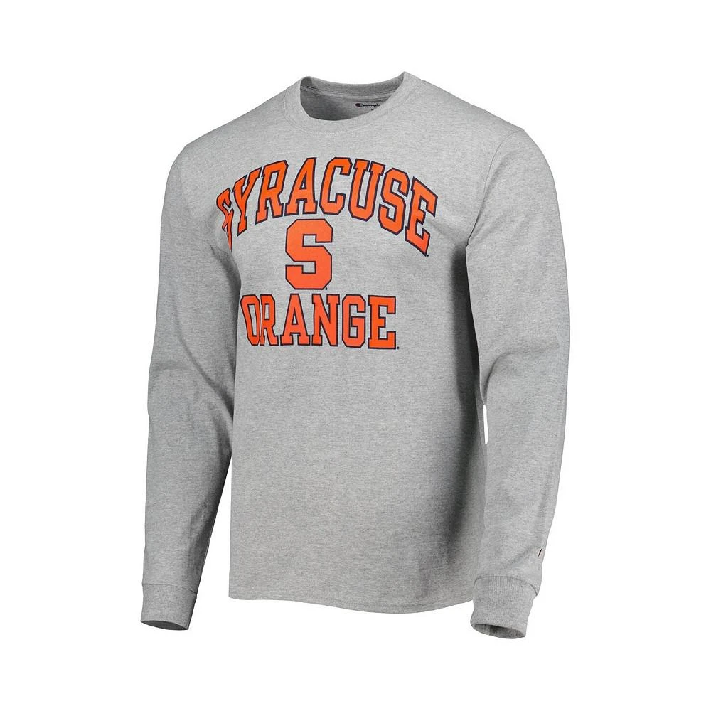 商品CHAMPION|Men's Heather Gray Syracuse Orange High Motor Long Sleeve T-shirt,价格¥236,第2张图片详细描述