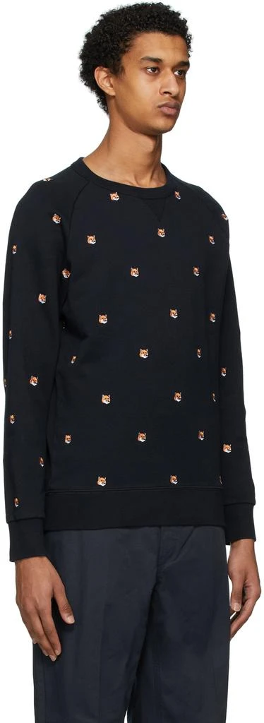 商品Maison Kitsune|Navy All Over Fox Head Patch Sweatshirt,价格¥1328,第2张图片详细描述