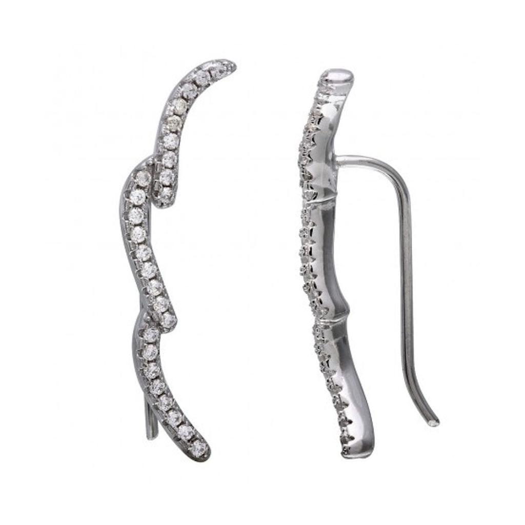 商品ADORNIA|Adornia Wave Ear Climber Earrings .925 Sterling Silver,价格¥179,第1张图片
