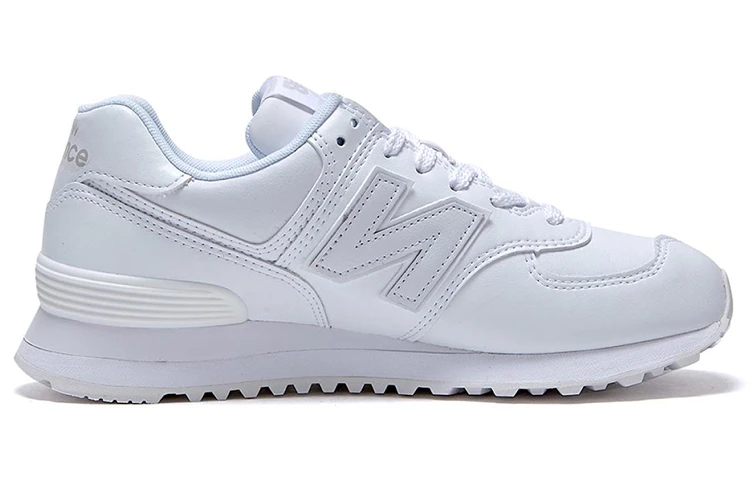 商品[国内直发] New Balance|NB 574 运动休闲减震防滑耐磨 低帮跑步鞋 男女同款 纯白色,价格¥1053,第3张图片详细描述