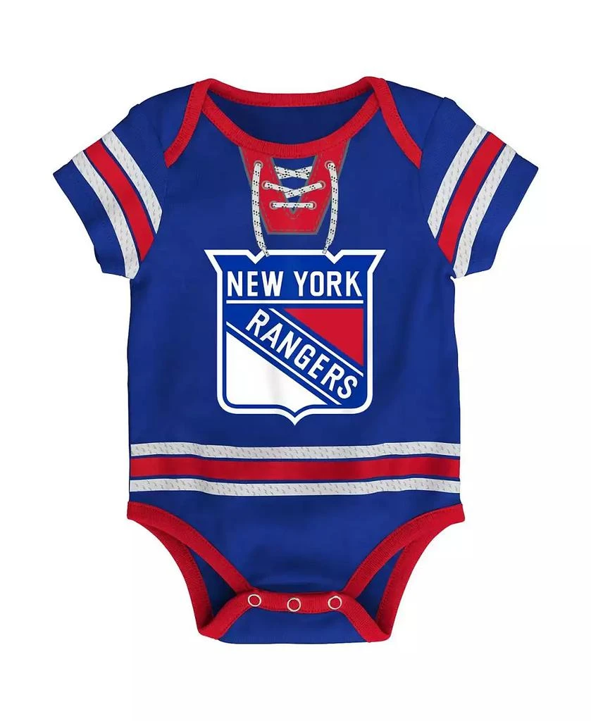 商品Outerstuff|Baby Boys and Girls Blue New York Rangers Hockey Jersey Bodysuit,价格¥155,第2张图片详细描述