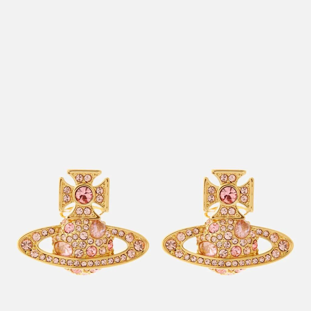 商品Vivienne Westwood|Vivienne Westwood Francette Bas Relief Gold-Tone and Crystal Earrings,价格¥779,第1张图片