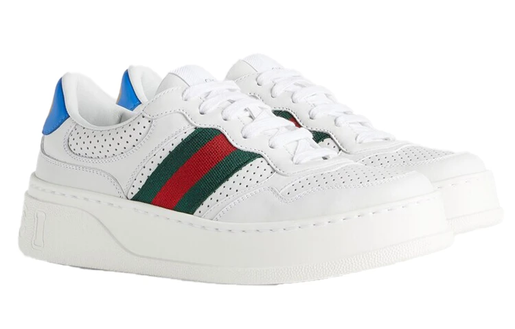 商品[国内直发] Gucci|古驰 Chunky B 饼干鞋 低帮休闲 低帮 时尚板鞋 女款 白,价格¥4515,第3张图片详细描述