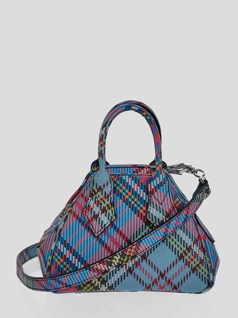 商品Vivienne Westwood|Vivienne Westwood Orb Plaque Checked Tote Bag,价格¥2389,第2张图片详细描述