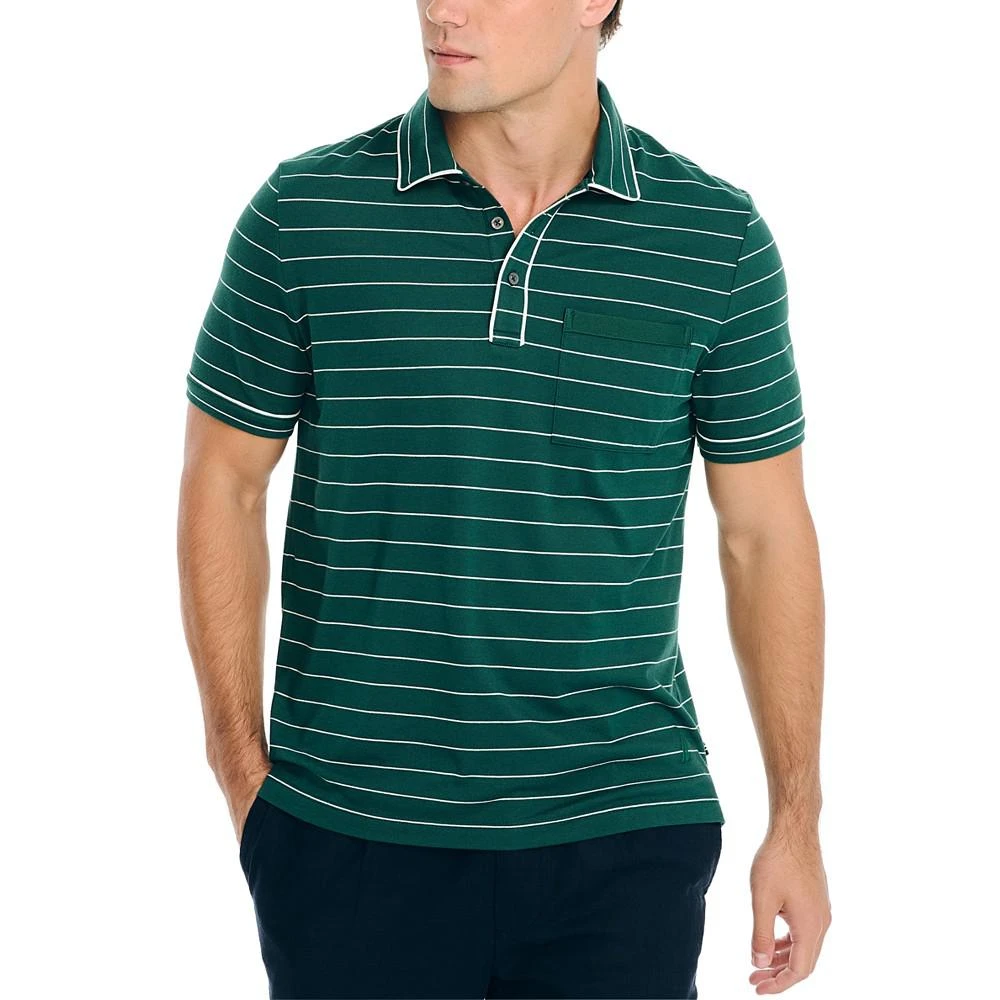 商品Nautica|Men's Classic-Fit Short Sleeve Stretch Striped Polo Shirt,价格¥596,第1张图片