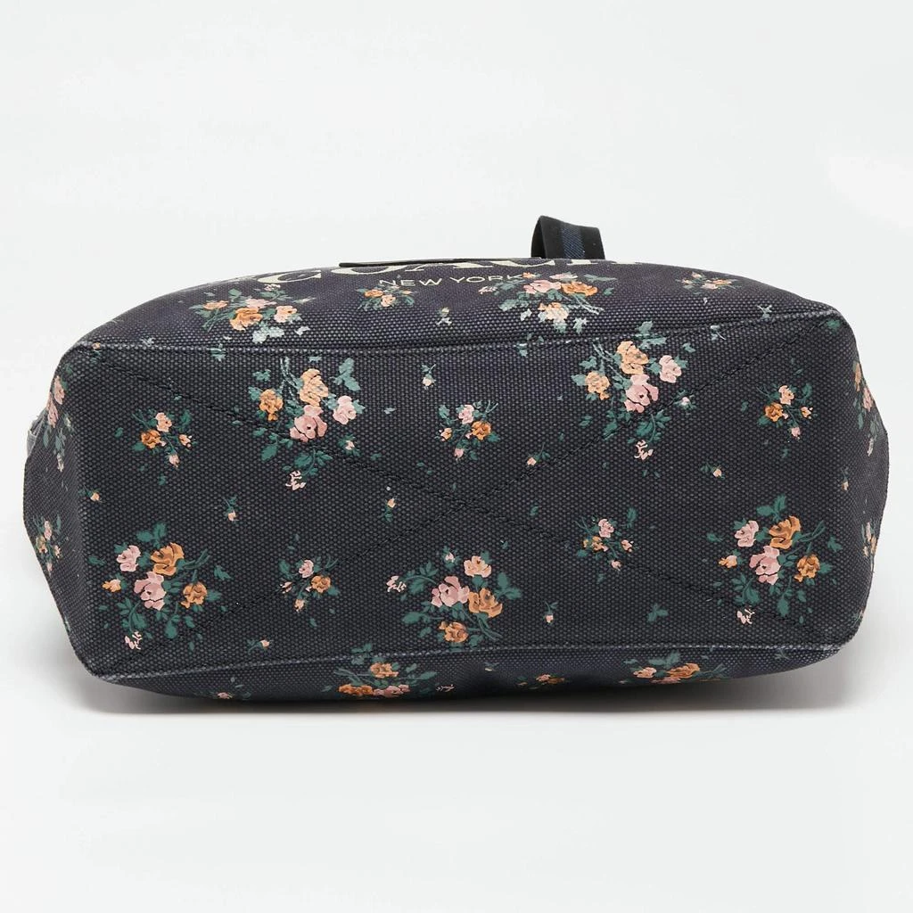 Coach x Disney Navy Blue Rose Bouquet Print and Thumper Canvas Tote 商品