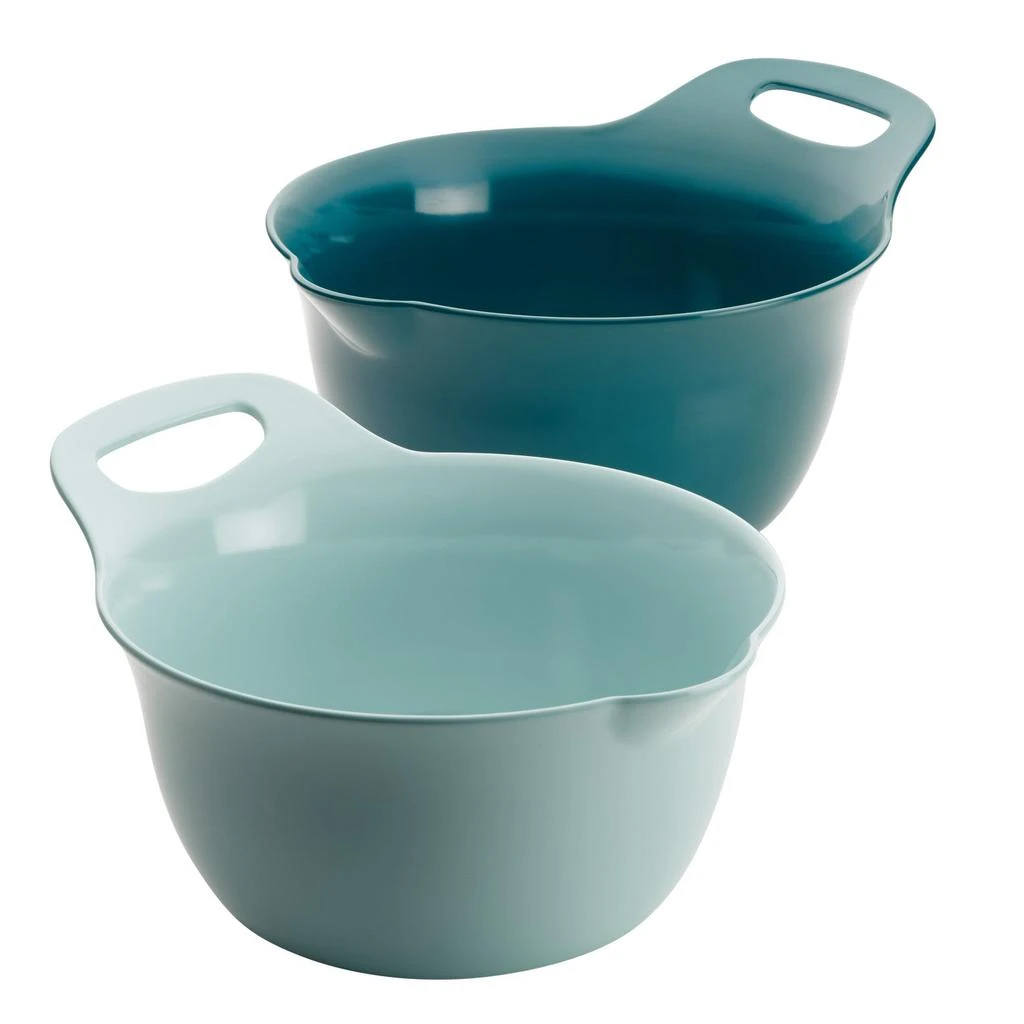 商品Rachael Ray|Tools and Gadgets Nesting Mixing Bowl Set, 2-Piece, Light Blue and Teal,价格¥280,第1张图片