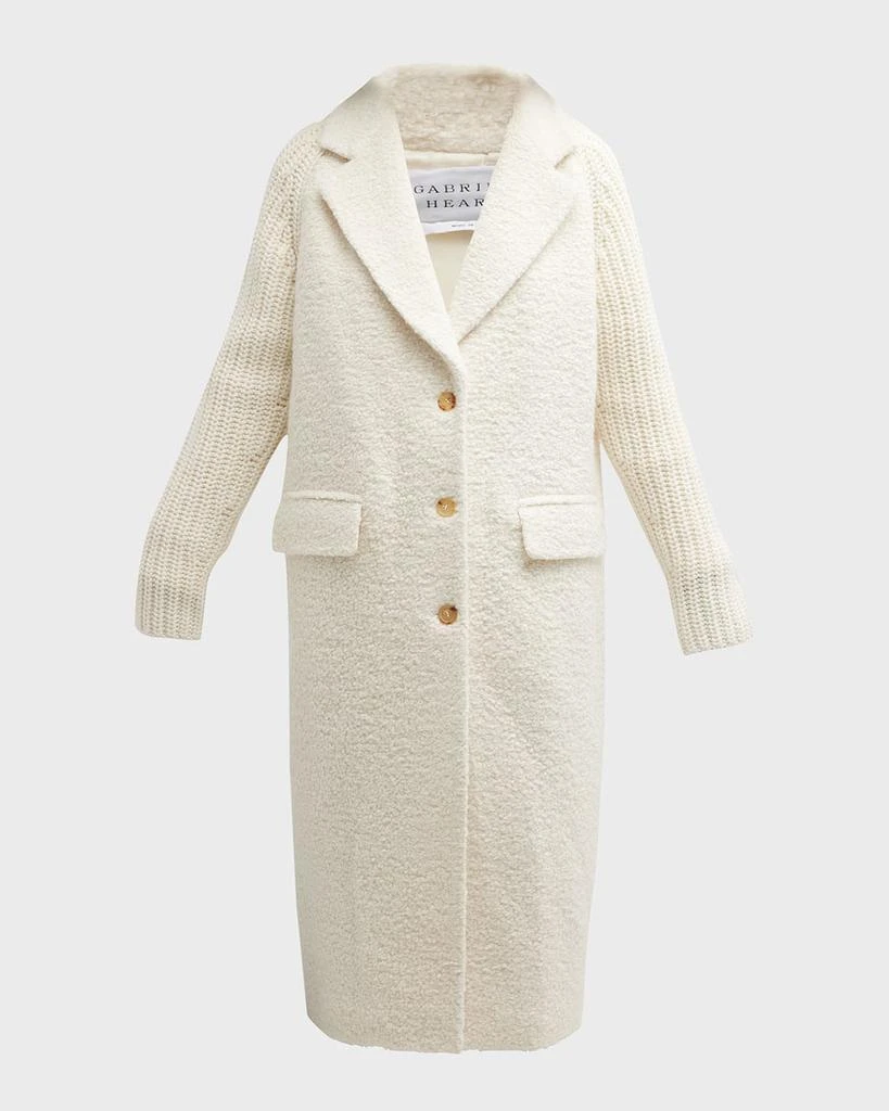 商品Gabriela Hearst|Charles Alpaca Fur Cashmere-Knit Coat,价格¥10491,第2张图片详细描述