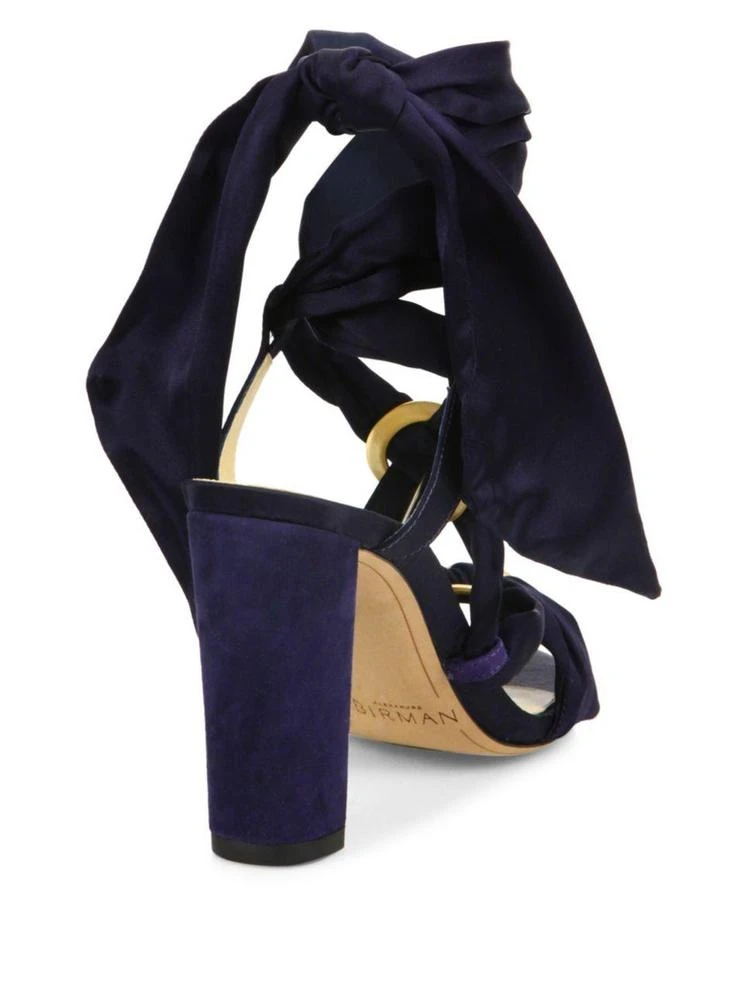 商品Alexandre Birman|Alessa Silk & Suede Ankle-Wrap Sandals,价格¥1766,第2张图片详细描述