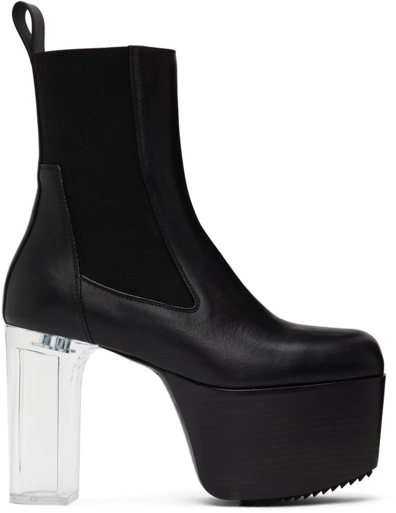 商品Rick Owens|Black Leather Platform Boots,价格¥4293,第1张图片