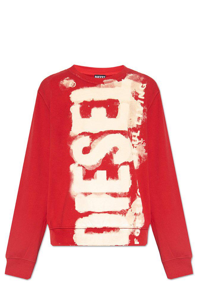 Diesel S-Ginn-E5 Logo-Printed Crewneck Jumper商品第1张图片规格展示