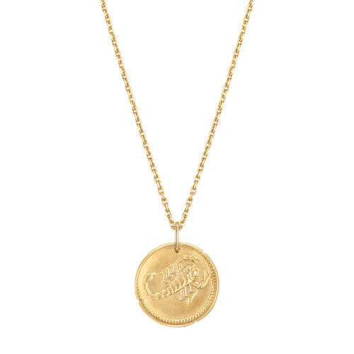  Van Cleef & Arpels/梵克雅宝 新款Zodiaque十二星座系列 18K金黄金Scorpii天蝎座徽章圆形吊坠VCARP7SZ00商品第1张图片规格展示